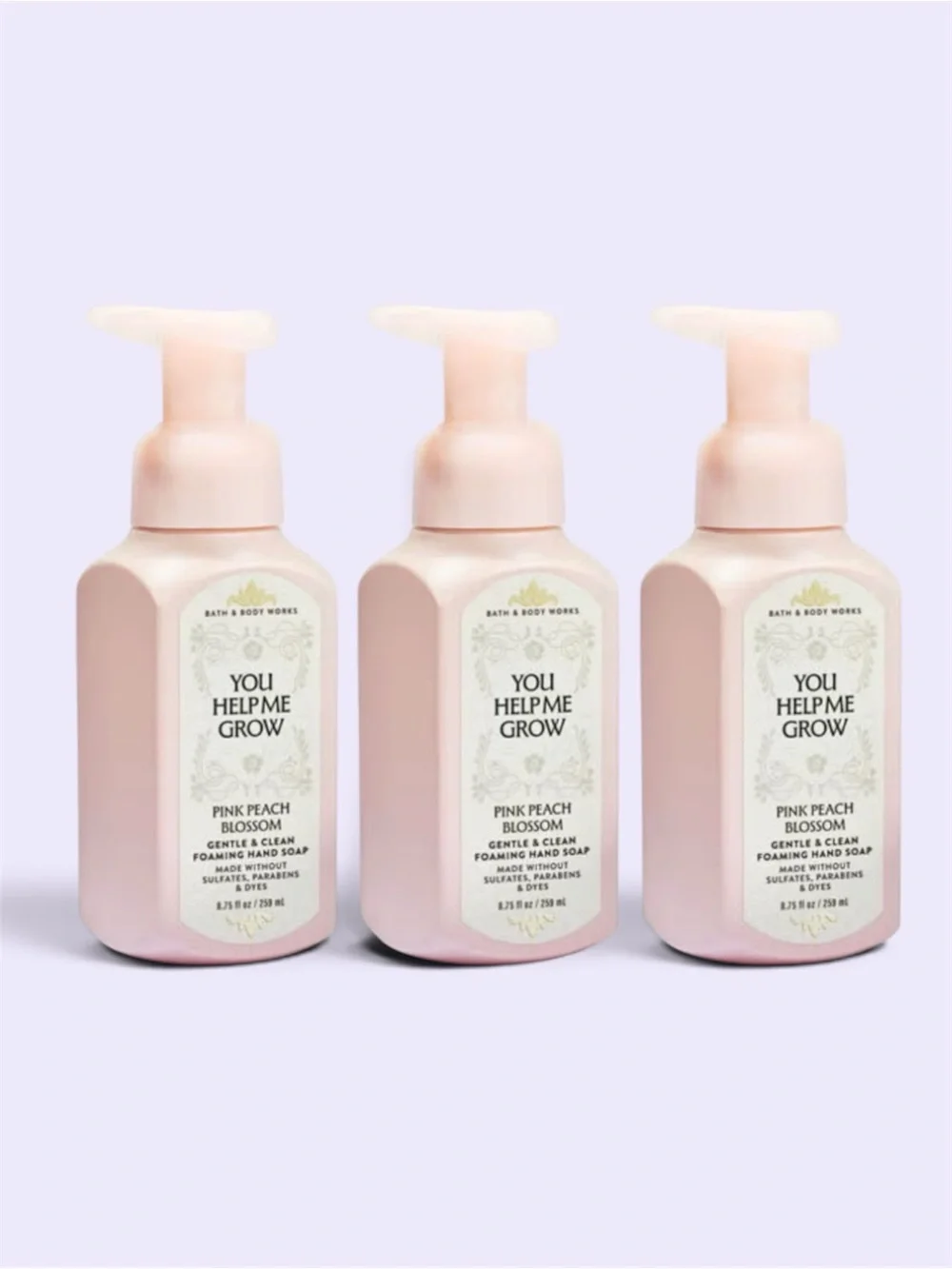 Bath & Body Works You Help Me Grow Pink Peach Blossom Foaming Hand Soap Set 3pc.